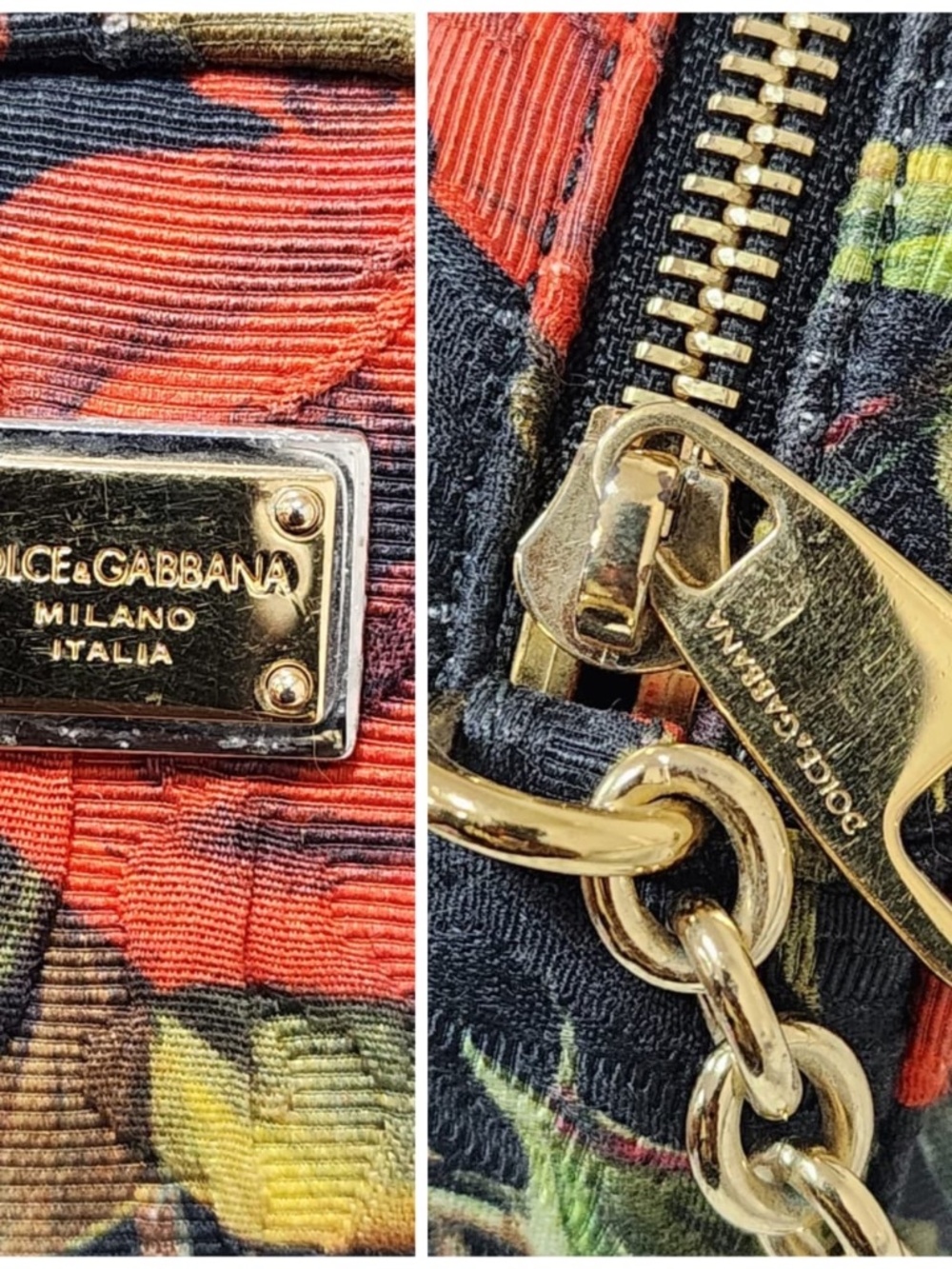 Authentic Dolce & Gabbana Floral Print Fabric Miss Glam Round Shoulder Bag Multi - Picture 9 of 12